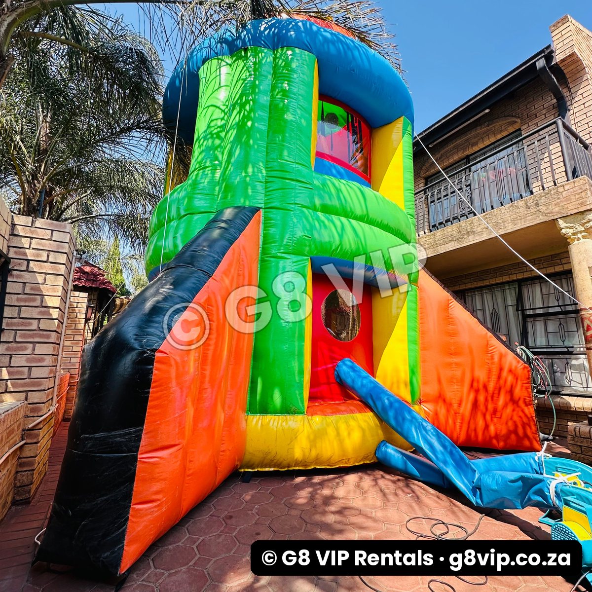 Apollo 13 Rocket jumping castle - front view