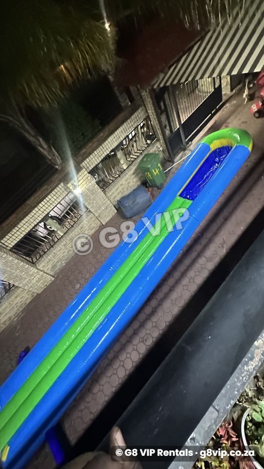 Triple Water Slide Combo — Single, Single with Pool & Double