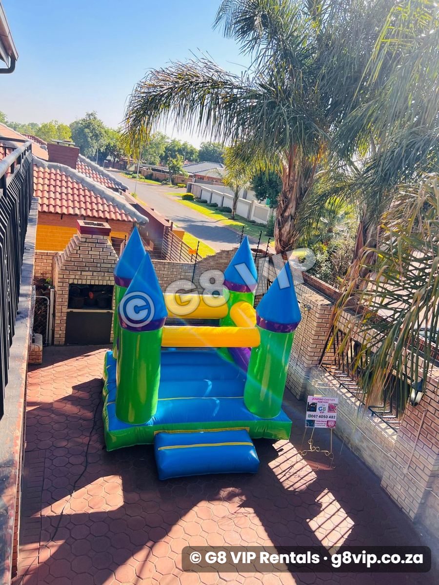 Mercury Castle jumping castle - side view